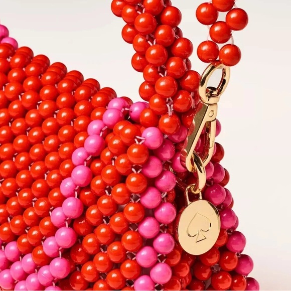 Kate Spade x Target Red and Pink Beaded Colorblock Crossbody Bag NWT - Picture 2 of 5